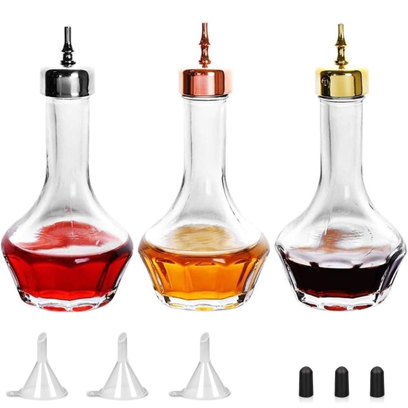 SuproBarware Bitters Bottle Set Glass Dash Bottle with Dasher Top 1.7oz Professional Bar Tool for Cocktail Great for Bartender Home Bar (3) - Image 1